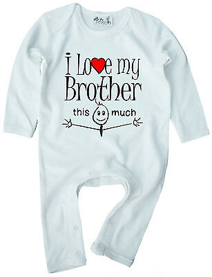 Brother Baby Clothes "i Love My Brother This Much" Baby Romper Suit Gift