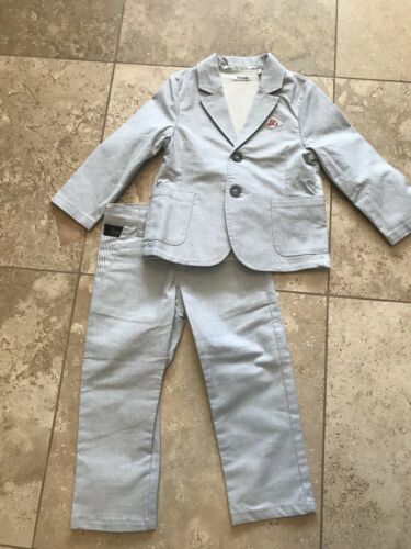 Nwt Designer Ikks Baby Boy Outfit Set Suit Sz 2t Adorable $237 Occasion Wear!