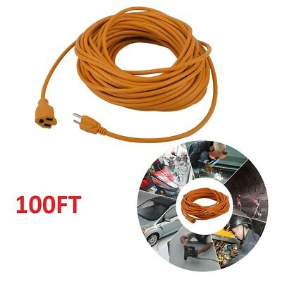 H61 100 Ft 16gauge Indoor Outdoor Heavy Duty Power Extension Cord Orange Ul