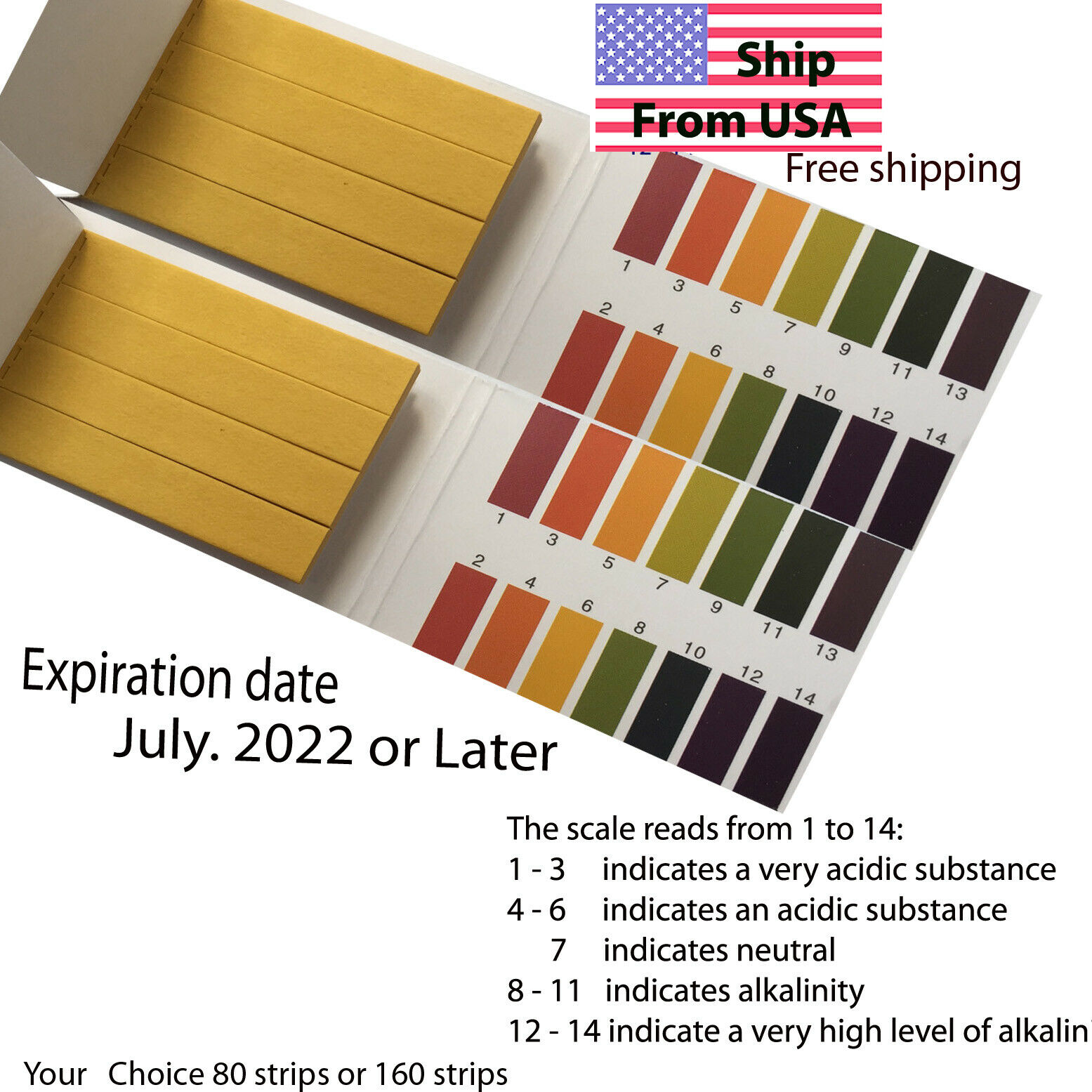 Ph Indicator Test Strips 1-14 Paper Litmus Tester Urine & Saliva Laboratory